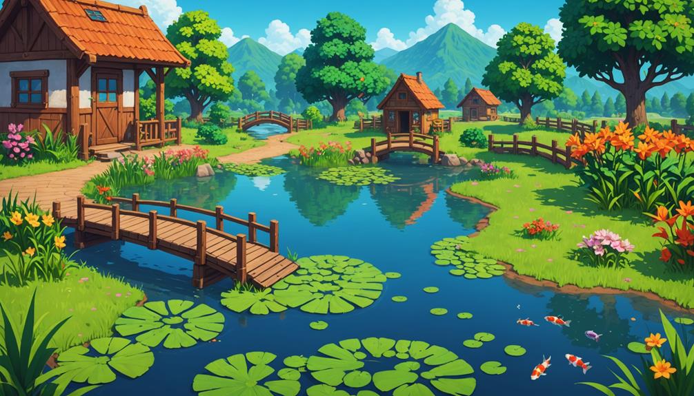 creating a stardew valley water garden